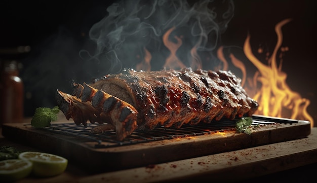 Barbecue Baby Back Ribs Generative AI