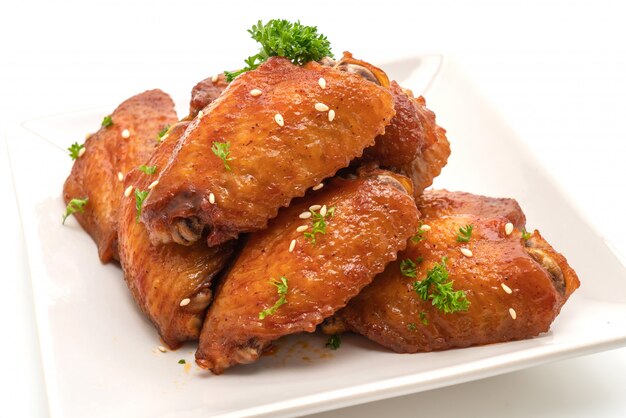 barbecue chicken wings with white sesame