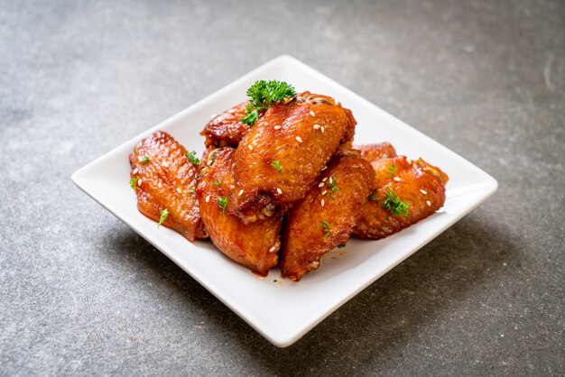 barbecue chicken wings with white sesame