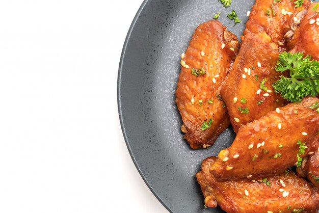 barbecue chicken wings with white sesame