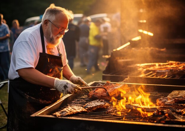 A barbecue fundraiser event for a local charity