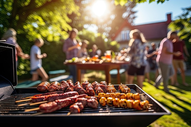 Photo barbecue on the grill