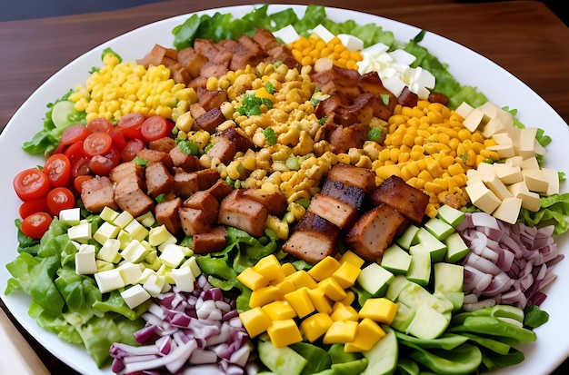 Barbecue Pork Cobb Salad