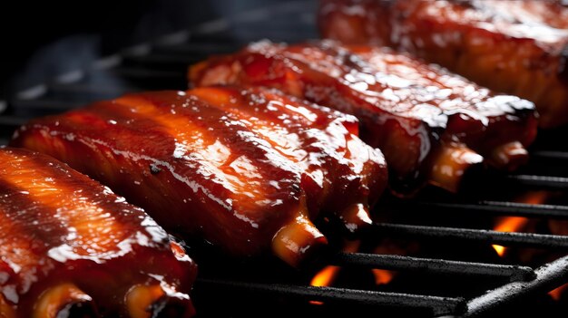 Barbecue Pork Ribs on the Grill