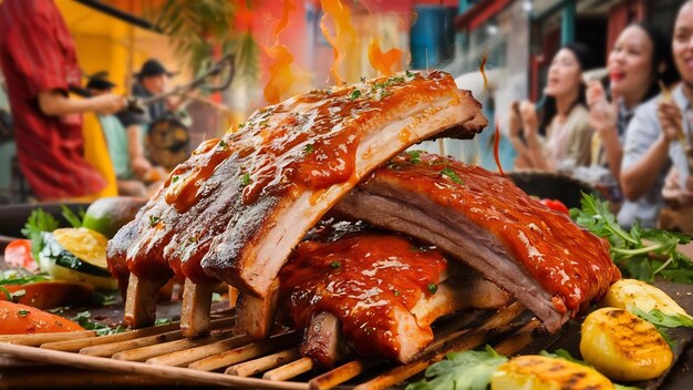 Barbecue ribs traditional brazilian barbecue