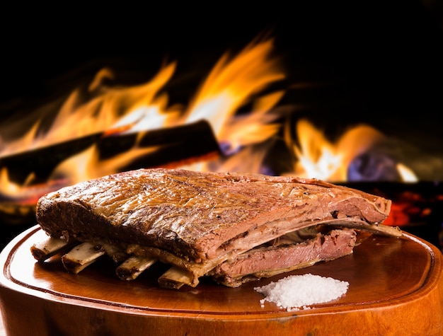 Barbecue ribs, traditional Brazilian barbecue.