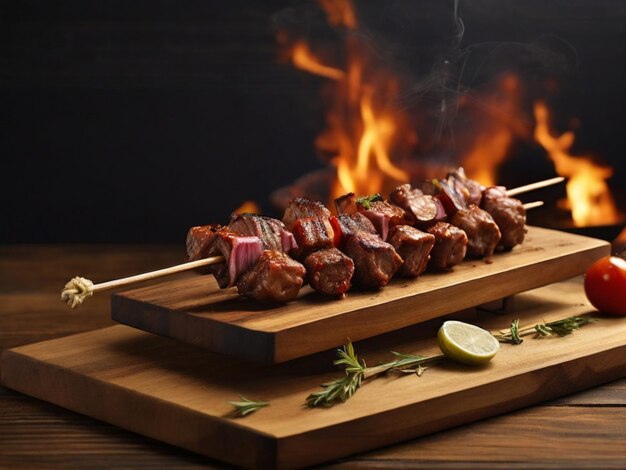 barbecue on a skewer