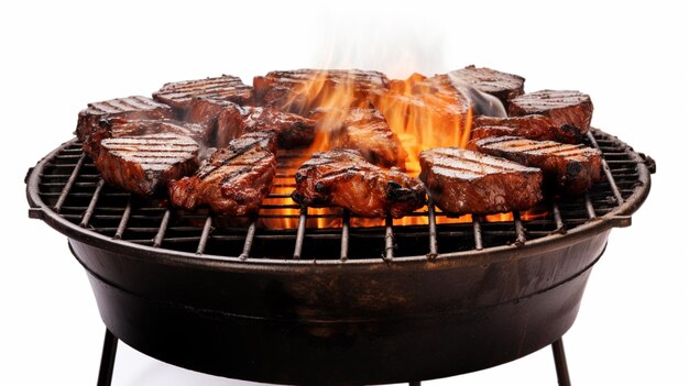 barbecue white background professional photography AI generative