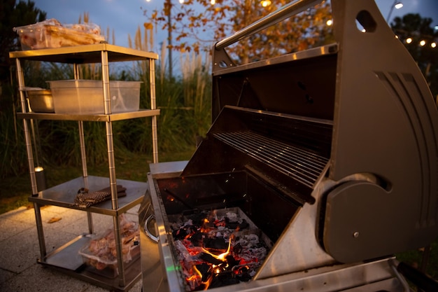 Barbecuekachel op het terras