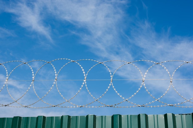 Barbed fence for protection purposes