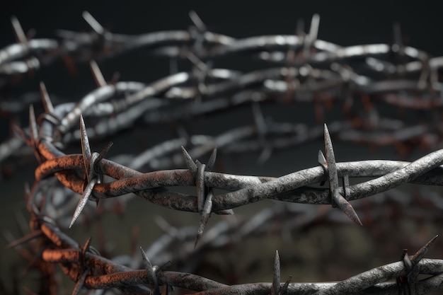 Barbed wire cinematic Generate Ai