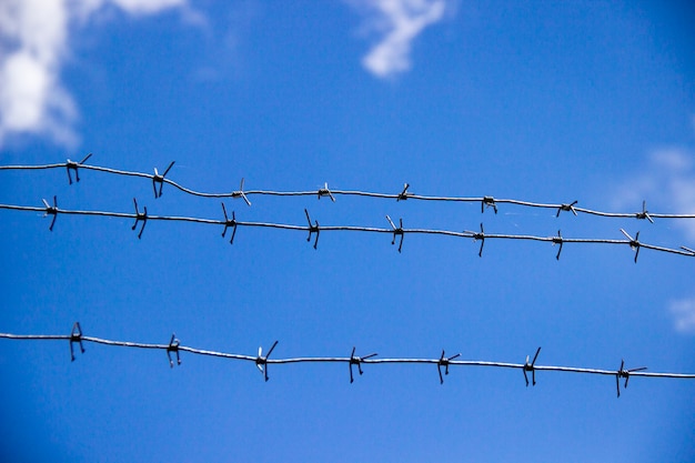 Barbed wire sky in the background