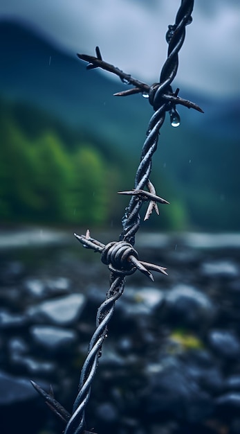 Photo barbed wire