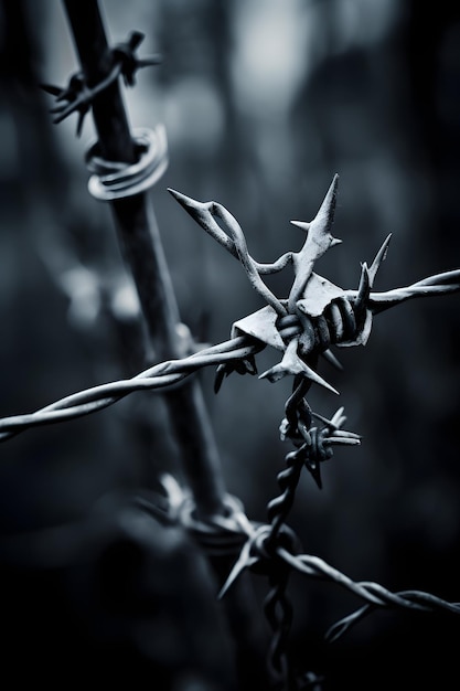 Photo barbed wires