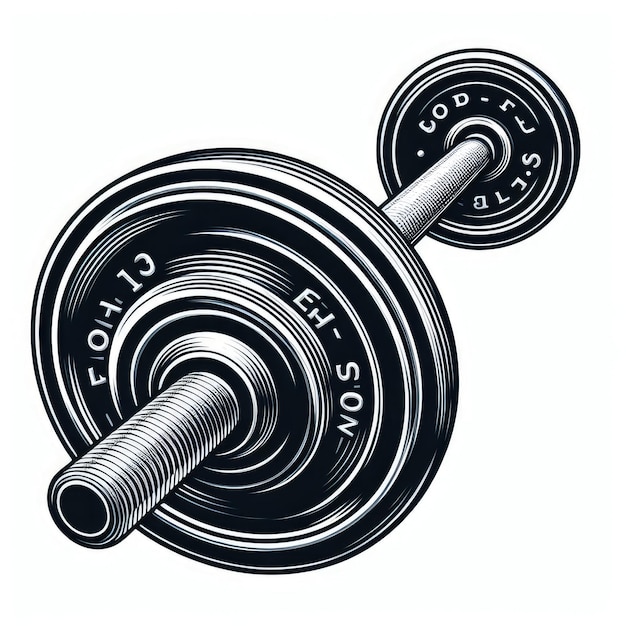 Barbell vector illustration on white