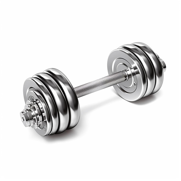 barbells dumbbells fitness realistic composition with white background