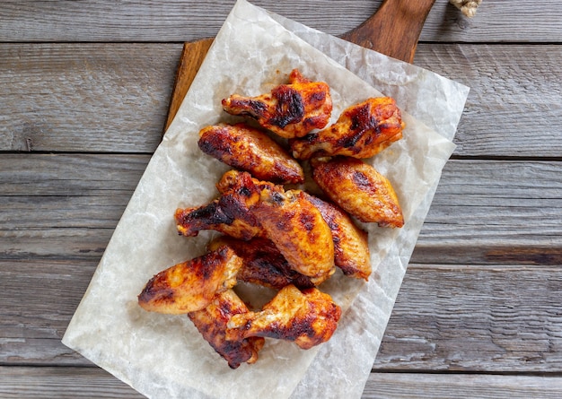 Barbeque chicken wings with sauce