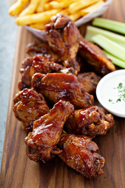 Barbeque chicken wings