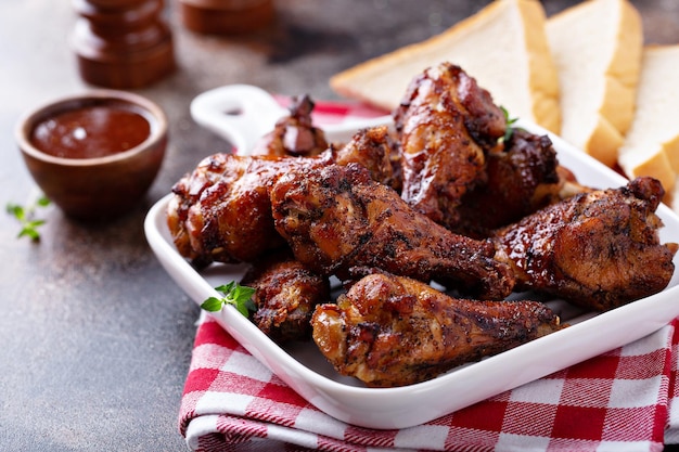 Barbeque chicken wings