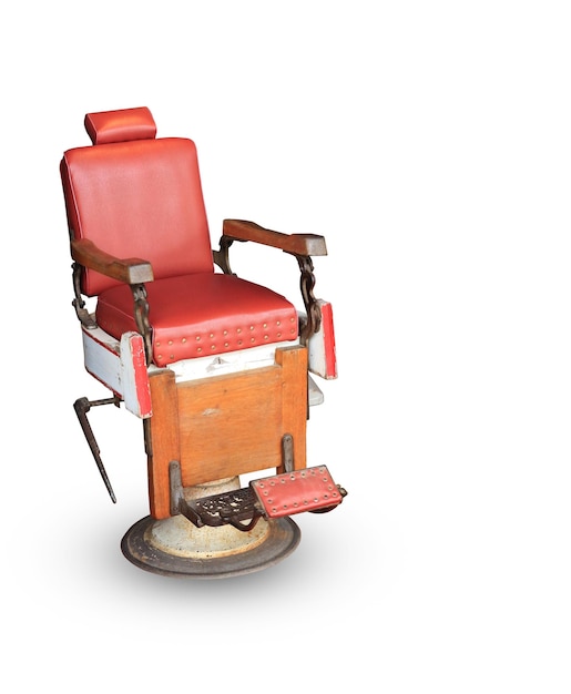 Premium Photo | Barber chair on white background