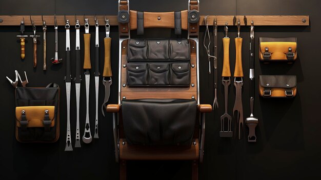 Barber's Apron and Barber Tools Holder