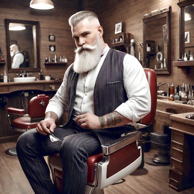 Barber shop afbeelding gegenereerd Ai