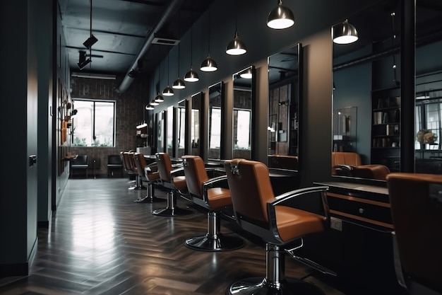 Premium AI Image | barbershop barber shop interior for haircuts ...