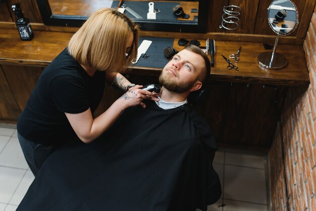 Barbershop or hairdresser concept.