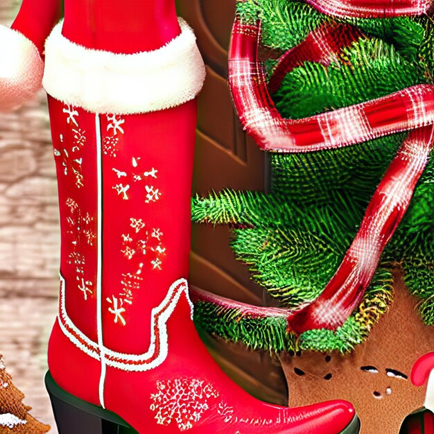 Barbi Poster Styling Doll Ken Rood Blauw Roze Poster Kerstman Kerstman Nieuwjaar 2024 achtergrond