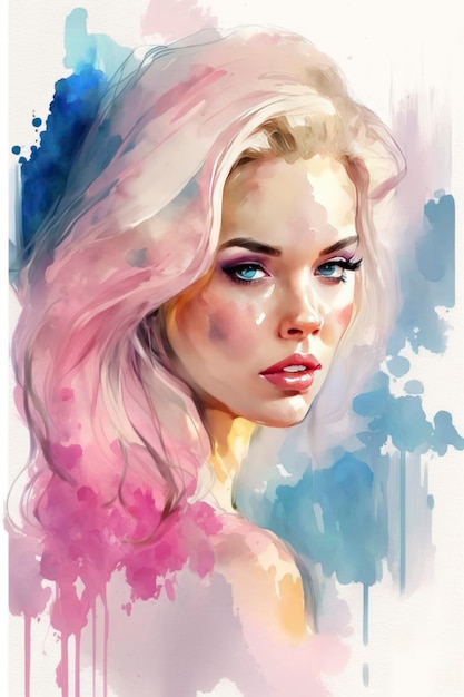 Barbie aquarel