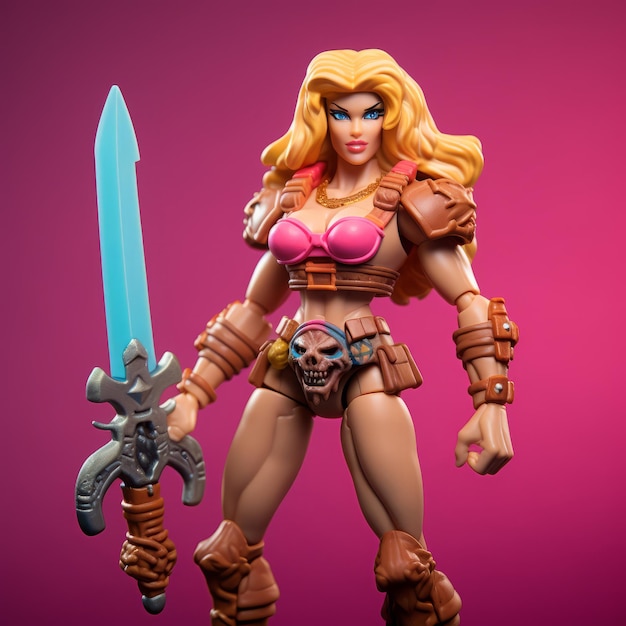 Foto barbie di un barbaro gi joe style action figure stampata in 3d