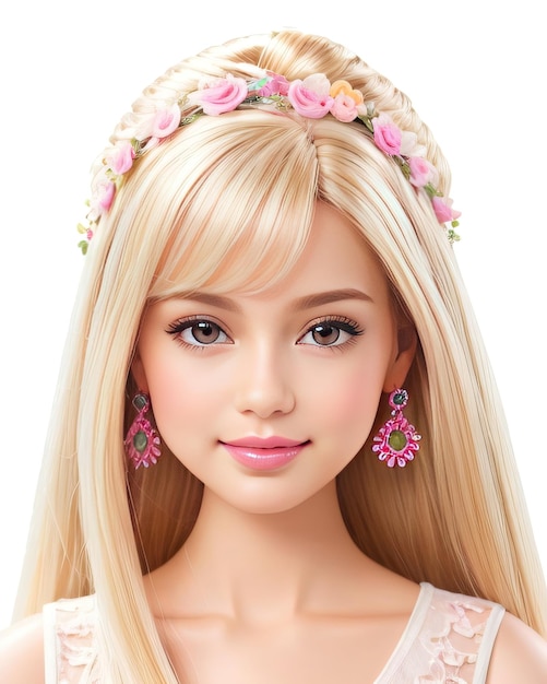 Barbie beautiful girl with blonde hair