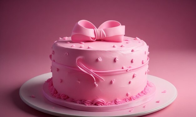 Barbie cake pink ballon ai generated imagenary phtos