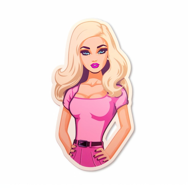 Foto barbie collectible vinyl waterproof sticker barbie sticker leuke en kleurrijke sticker voor kinderen en coll