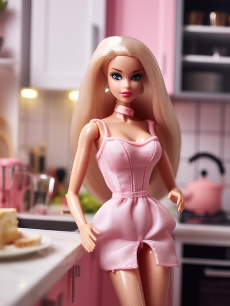 barbie cooking in the kitchen