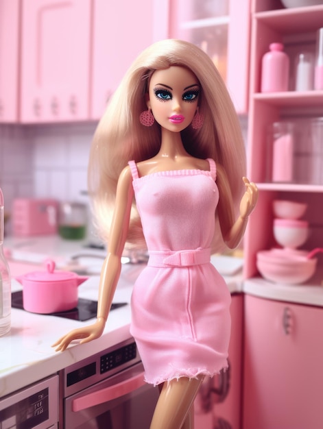 barbie cooking in the kitchen