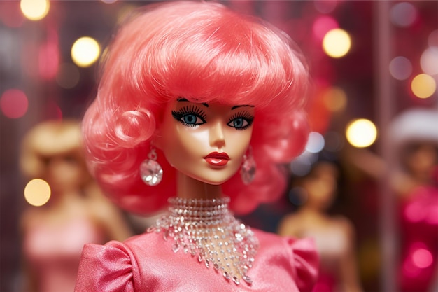 Foto barbie carino ritratto bambola di plastica da discoteca