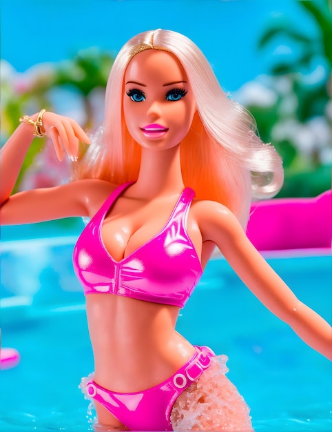 Barbie cute pink plastic doll summer trend