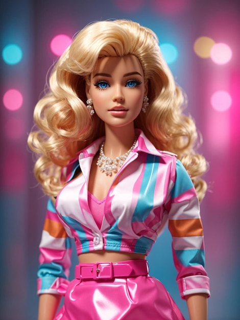 Barbie Doll in 80s Outfit