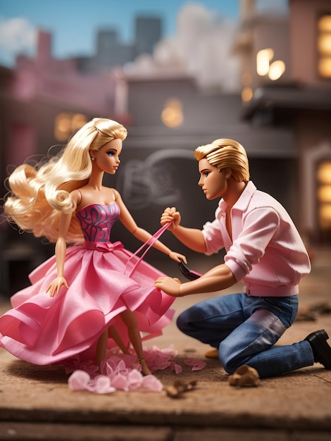 Barbie doll _and_ken_fighting_3