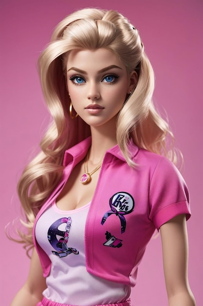 Barbie doll celebrate Breast Cancer Awareness Month with dressed boxing glove