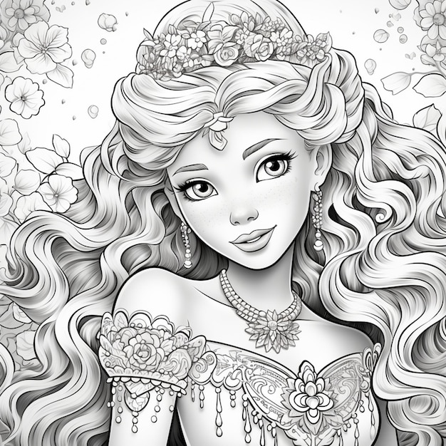 Barbie doll coloring book