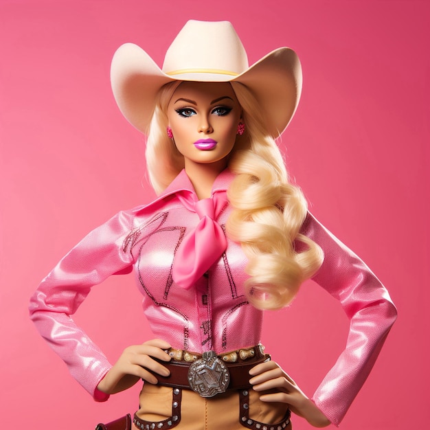 Кукла Барби в ковбойском костюме
