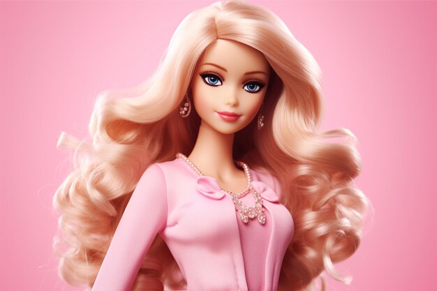 Barbie doll cute blond girl outfit