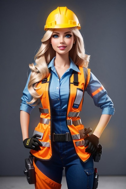 Barbie doll dressed in Engineer uniform