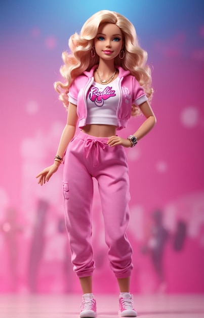 Premium AI Image | Barbie Doll in Hip Hop Urban Street Outfit