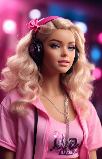 Barbie doll in hip hop urban street outfit