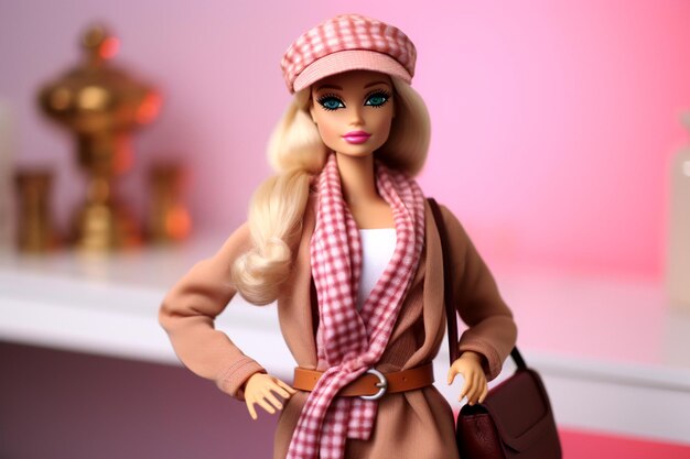 barbie doll in modest casual outfit