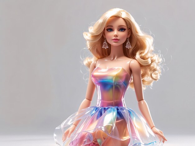 Barbie Doll in Rainbow Dress