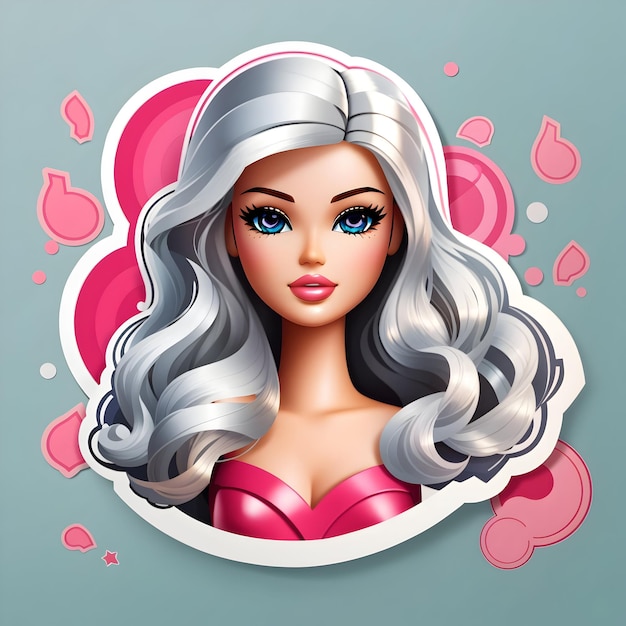 Barbie Doll Sticker for TShirt Design